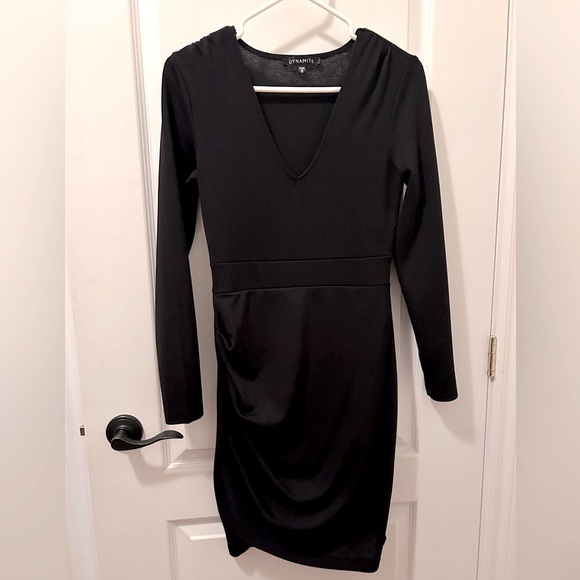 🔸ADD ON 5$ | Dynamite | Mini long sleeves black dress - Picture 2 of 5